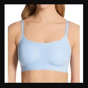 Hanes Large Bra Bralette Ultra Light Comfort Blue Wire Free Smooth Adjustable